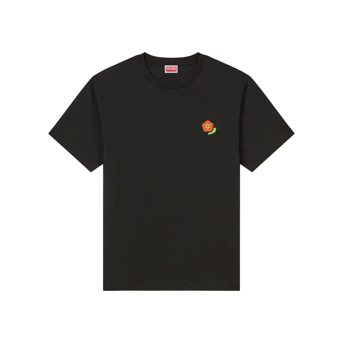 겐조 팝 자수 티셔츠 위드 뱃지 이펙트 블랙 - 25SS(Kenzo Pop Embroidered T-shirt With Badge Effect Black - 25SS)