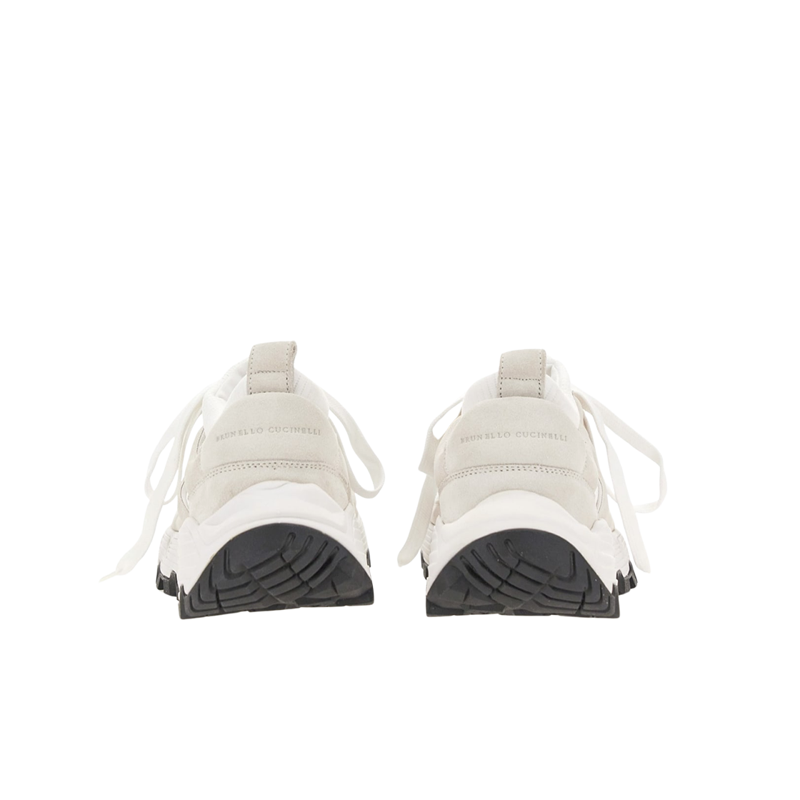 (W) 브루넬로 쿠치넬리 니트 스웨이드 스니커즈 화이트((W) Brunello Cucinelli Knit Suede Sneakers White) - 3
