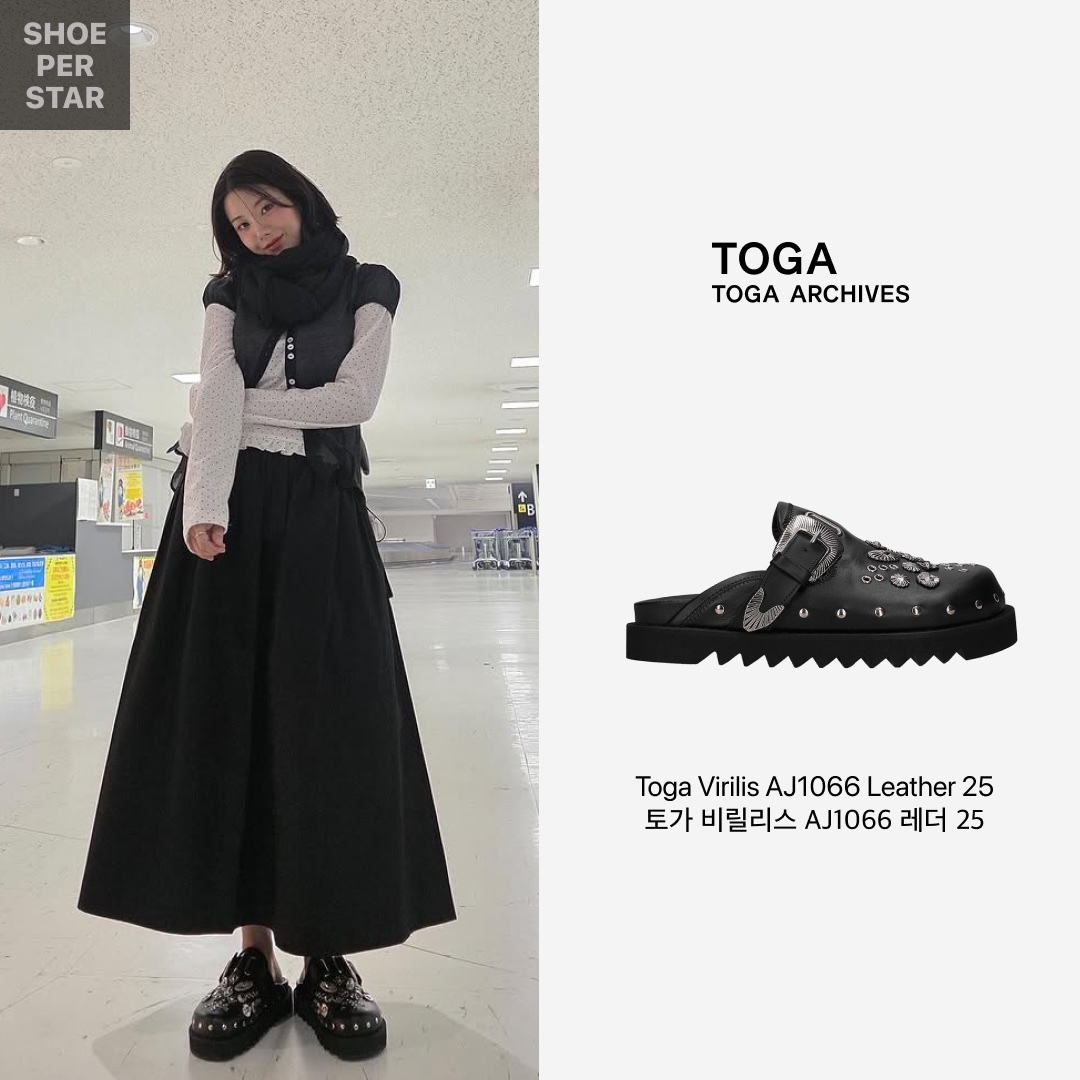 Toga Virilis AJ1066 Leather Black - 25SS 착용 스타일 - 2