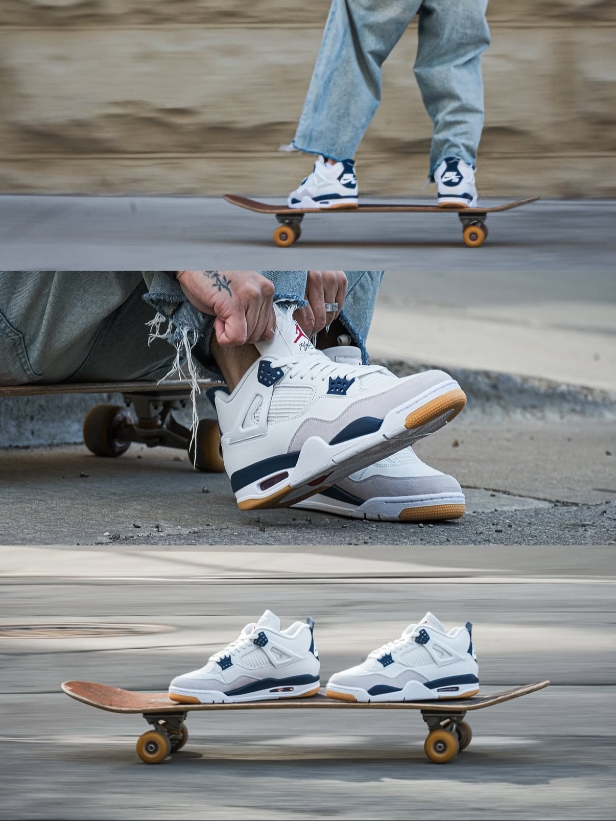 Jordan 4 x Nike SB Retro SP Navy 착용 스타일 - 4