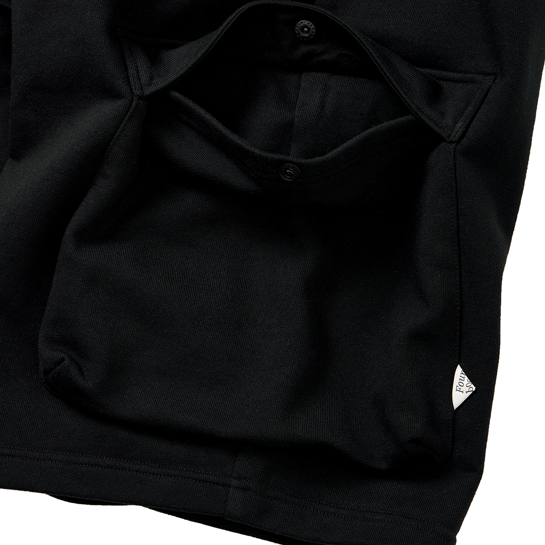 파운드포켓 와이드 스웻 쇼츠 블랙(Found Pocket Wide Sweat Shorts Black) - 5
