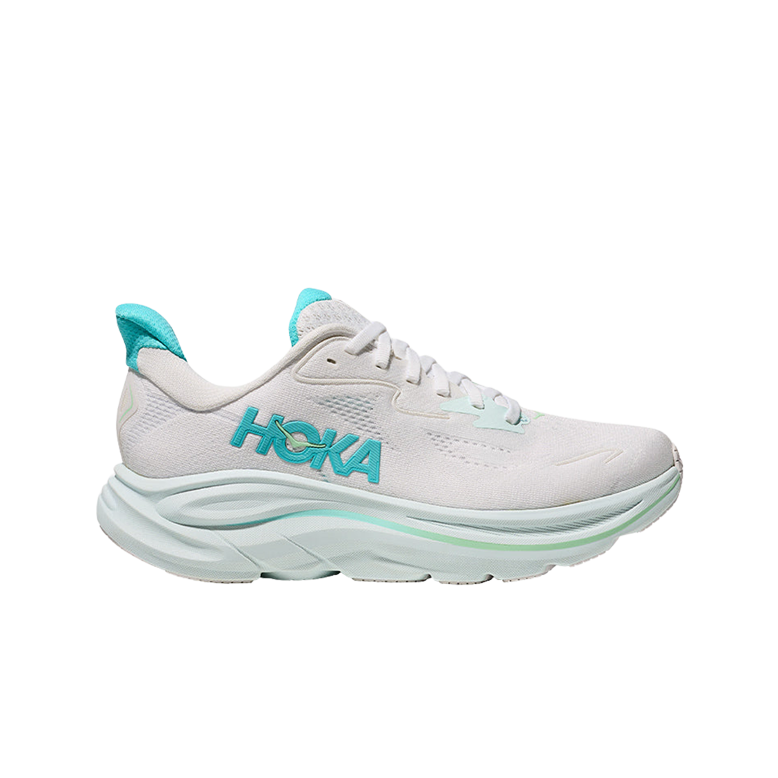 (W) 호카 클리프톤 10 화이트 씨엘로 블루 - 와이드((W) Hoka Clifton 10 White Cielo Blue - Wide)