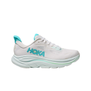 (W) Hoka Clifton 10 White Cielo Blue - Wide