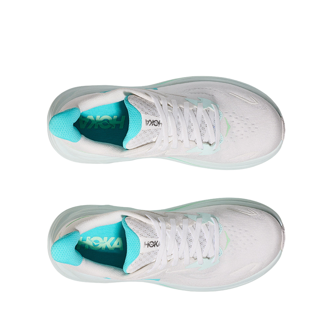 (W) 호카 클리프톤 10 화이트 씨엘로 블루 - 와이드((W) Hoka Clifton 10 White Cielo Blue - Wide) - 2