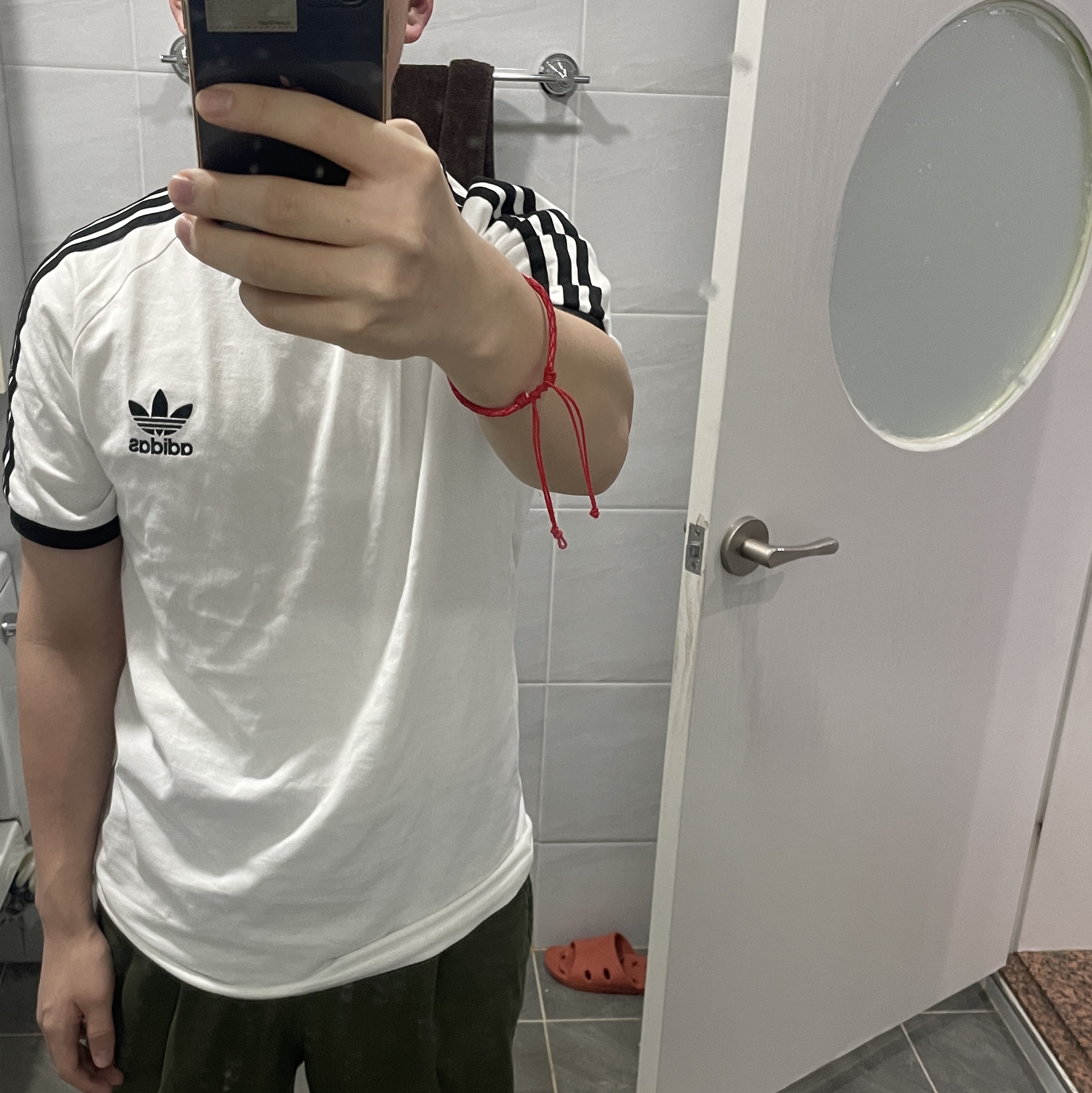 Adidas Adicolor Classics 3-Stripes T-Shirt White - KR Sizing 착용 스타일