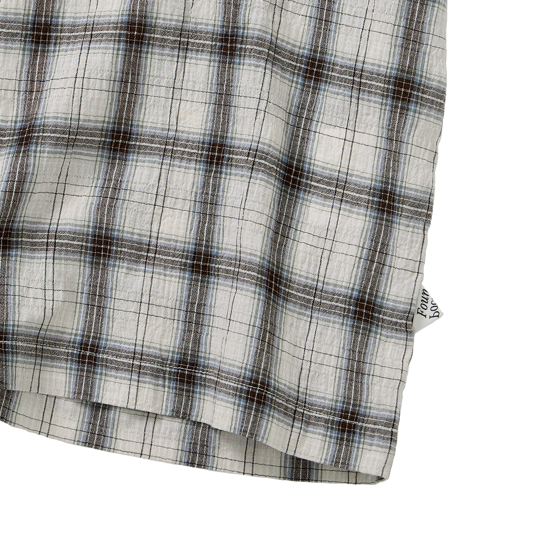 파운드포켓 비디 플레이드 포켓 에스에스 셔츠 베이지(Found Pocket BD Plaid Pocket S/S Shirt Beige) - 4