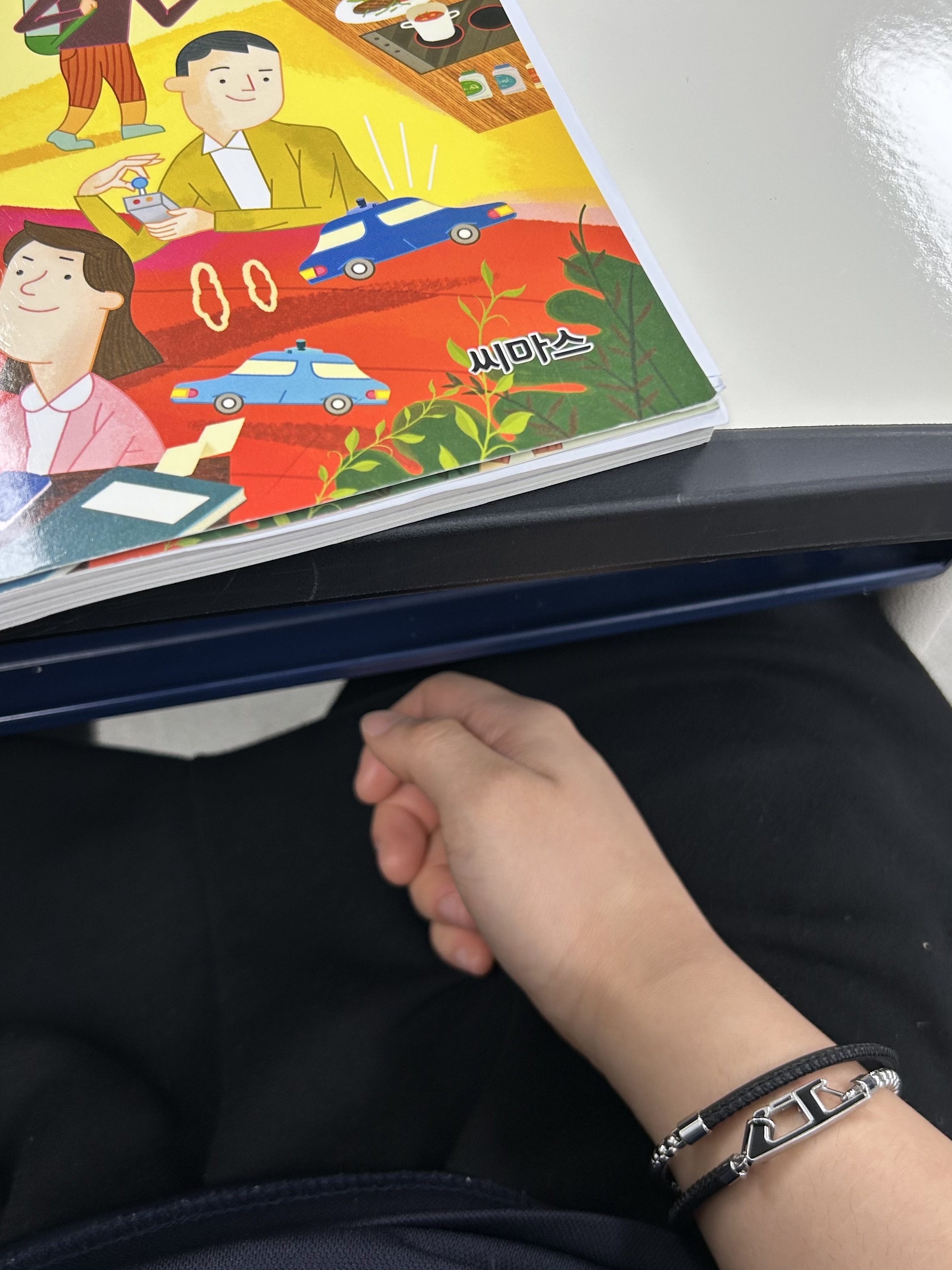 디젤 Dx1472 스테인리스 스틸 체인 브레이슬릿 실버 블랙 착용 스타일