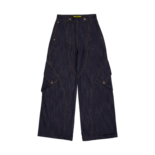 25SS-02(1912502) Full of Ssun Double Zipperfly Cargo Denim Indigo