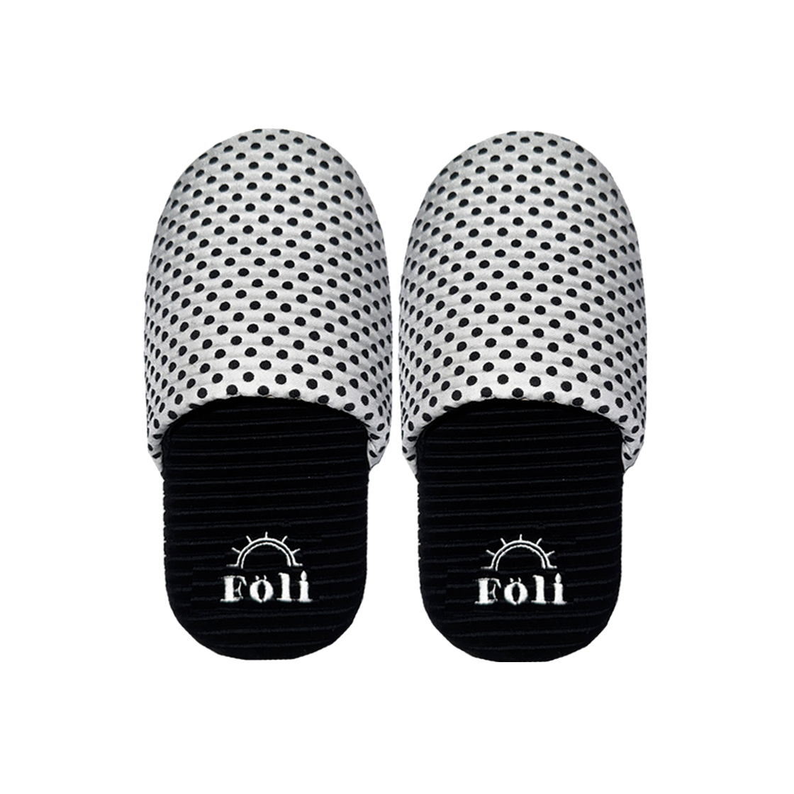 폴리 폴카 도트 룸슈즈 화이트(Foli Polka Dot Room Shoes White)