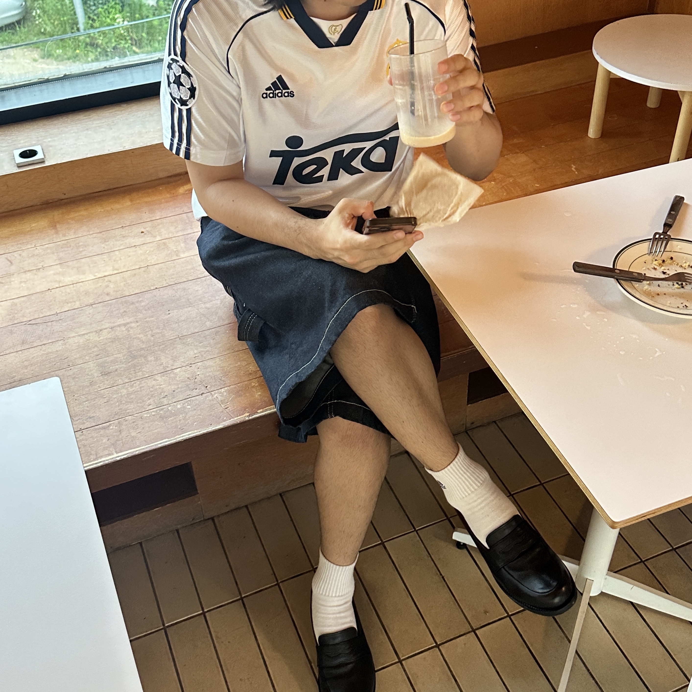 Adidas Real Madrid 99/00 Home Jersey White - US Sizing (Non Marking Ver.) 착용 스타일 - 2