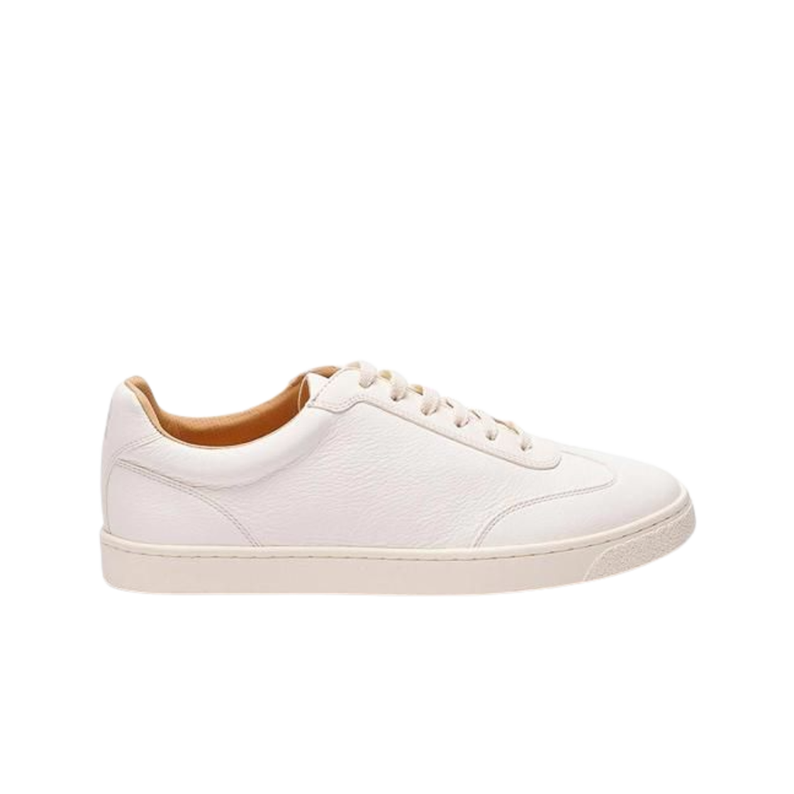 브루넬로 쿠치넬리 로고 탭 레더 스니커즈 아이보리(Brunello Cucinelli Logo Tab Leather Sneakers Ivory) - 1