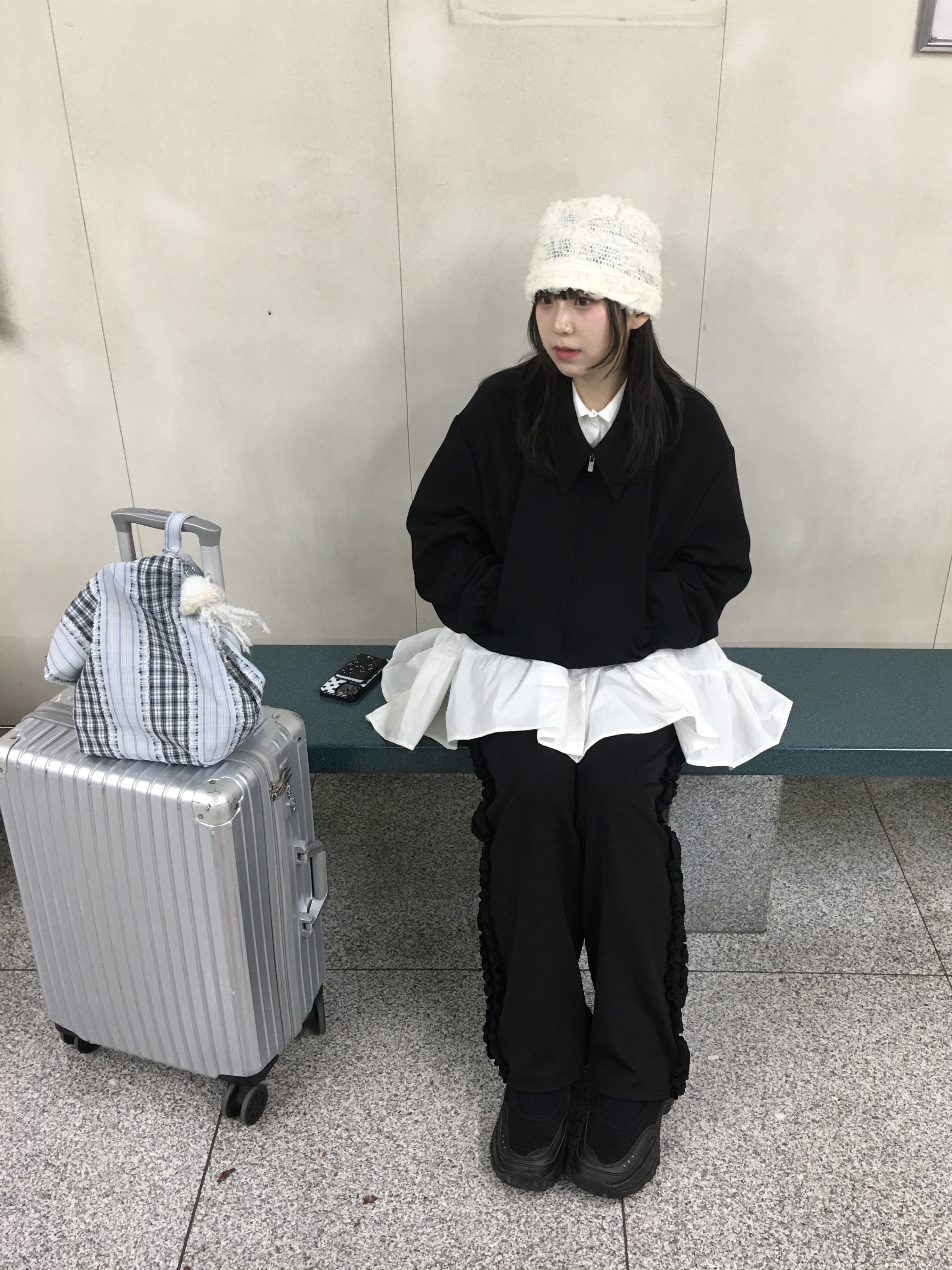 (W) 혼스비 달링 하버 블랙 착용 스타일 - 3