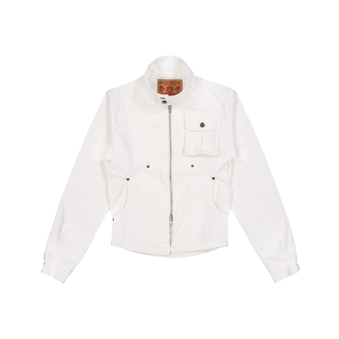 25SS-11(1912511) Full of Ssun Circle Denim Jacket White