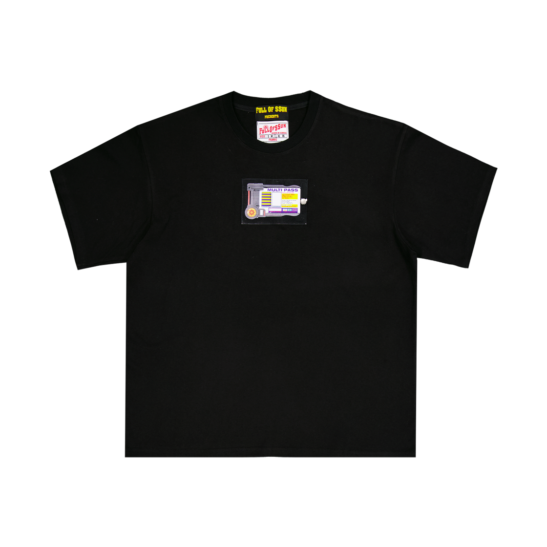 풀오브썬 멀티패스 티셔츠 블랙(Full of Ssun Multipass T-Shirts Black)