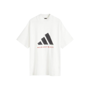 Adidas Basketball T-Shirt Cloud White Black - US Sizing
