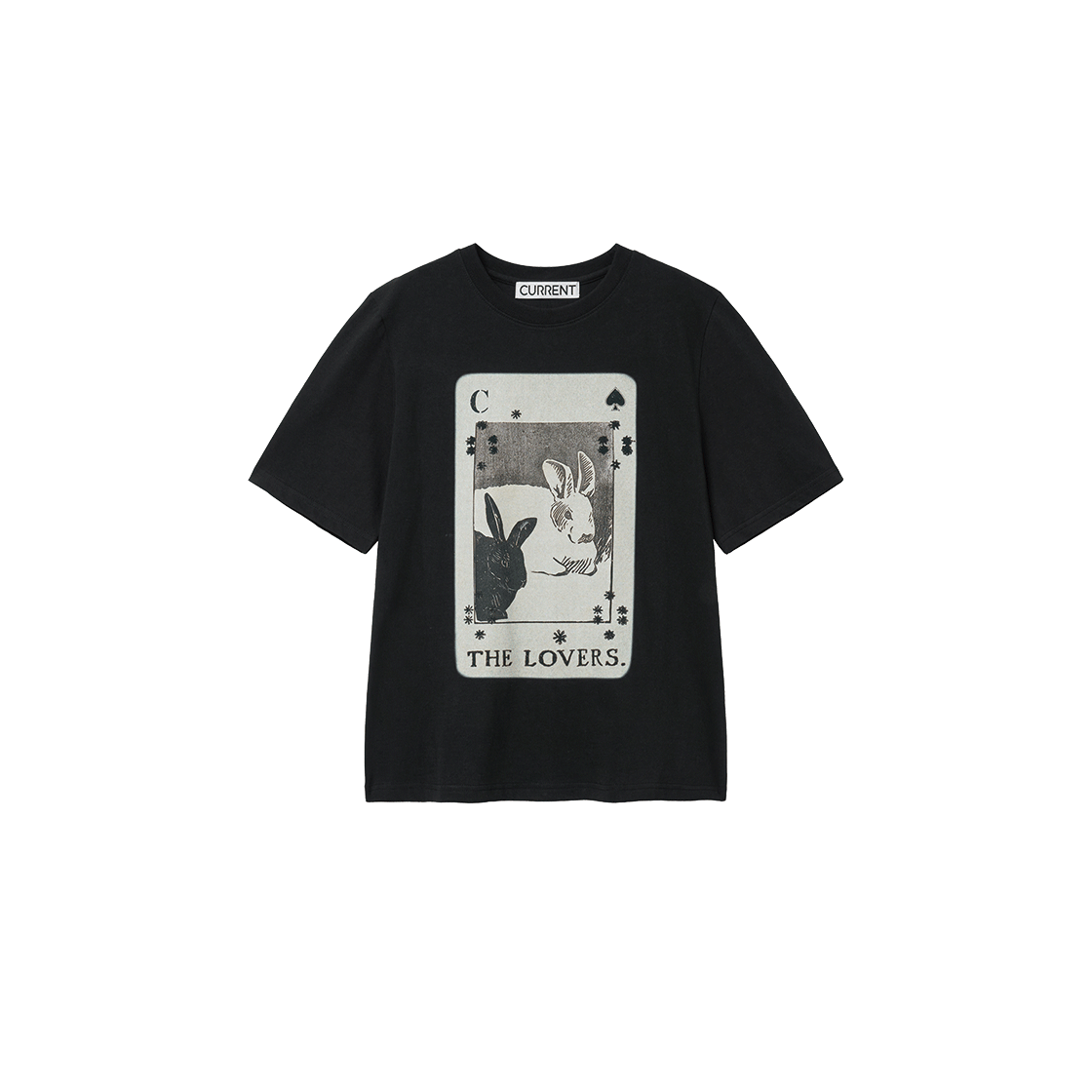 커렌트 뉴 타로 그래픽 티셔츠 블랙(Current New Tarot Graphic T-Shirt Black)