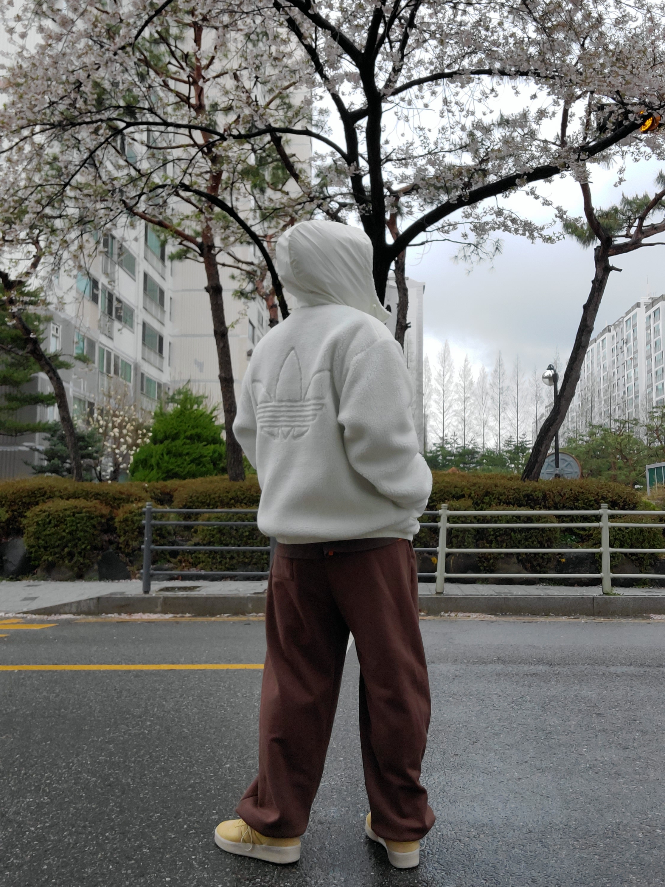 Adidas Rivalry Low Oat Wonder White 착용 스타일 - 3