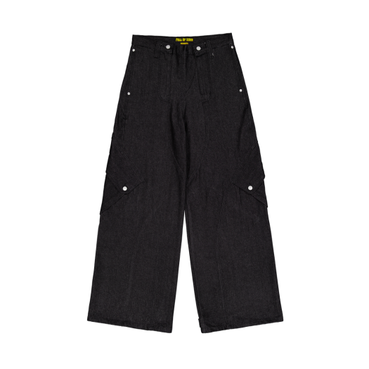 25SS-01(1912501) Full of Ssun Double Zipperfly Cargo Denim Vintage Black