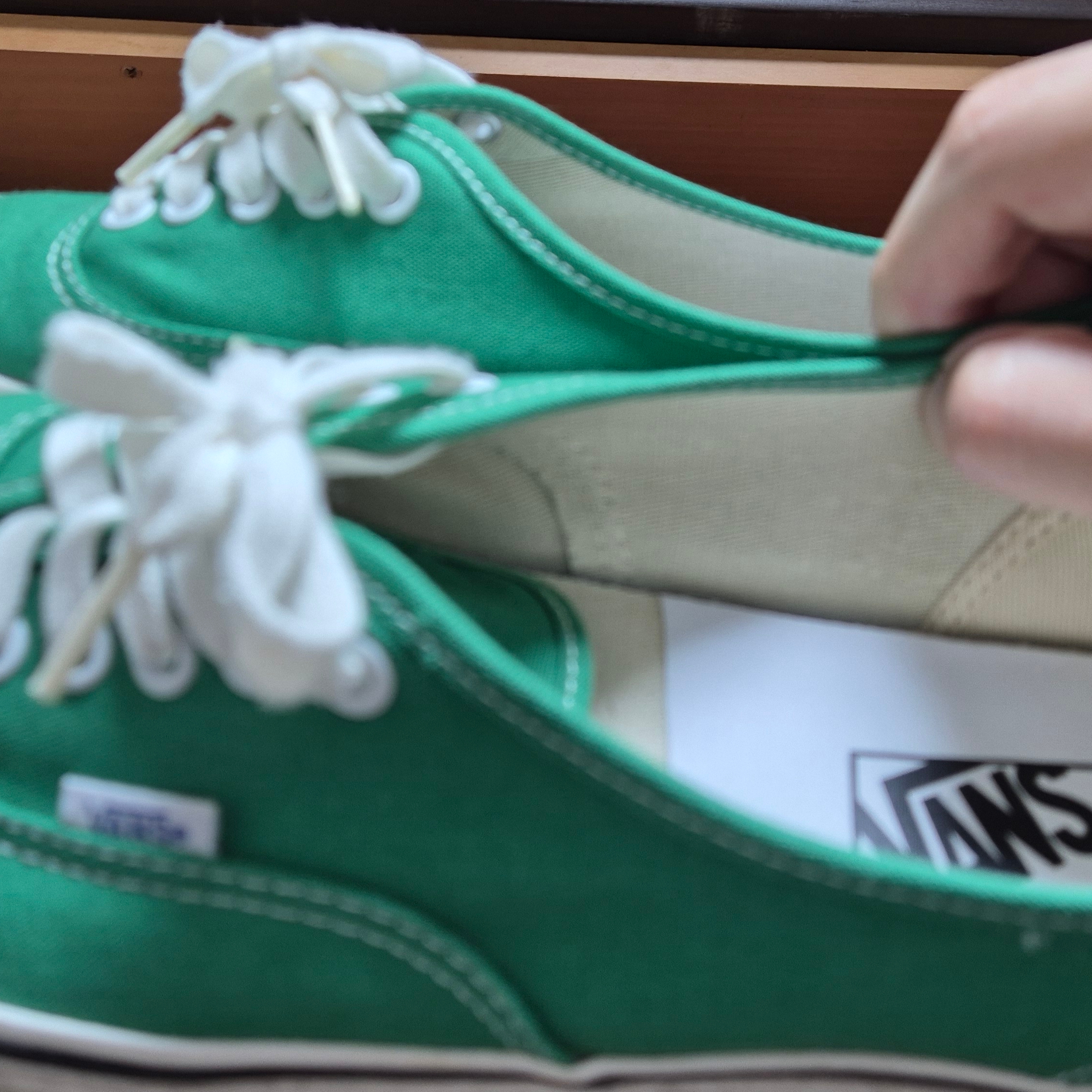 Vans Authentic 44 DX Anaheim Factory Emerald Green 착용 스타일