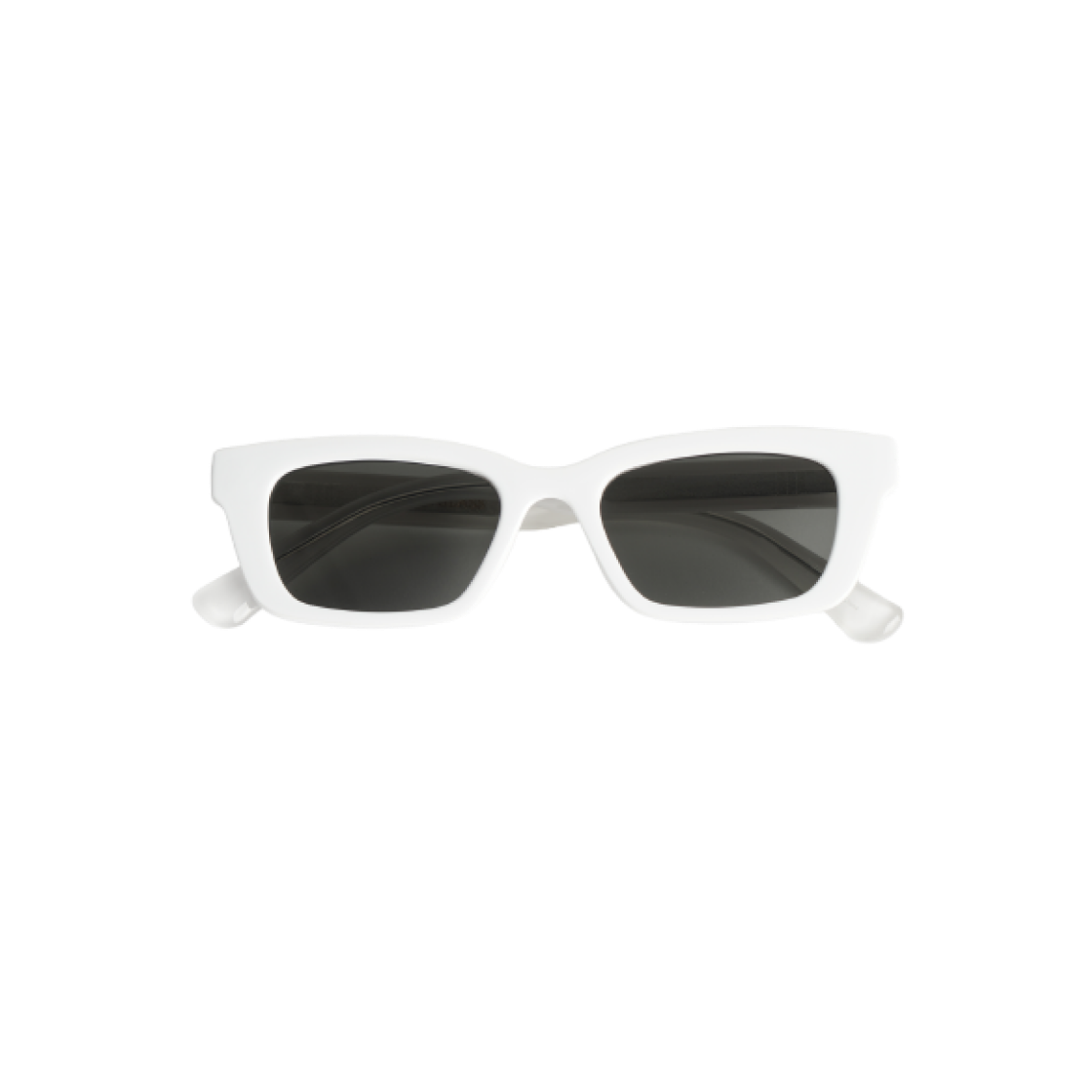 square sun-white Hangle Square Sunglasses White