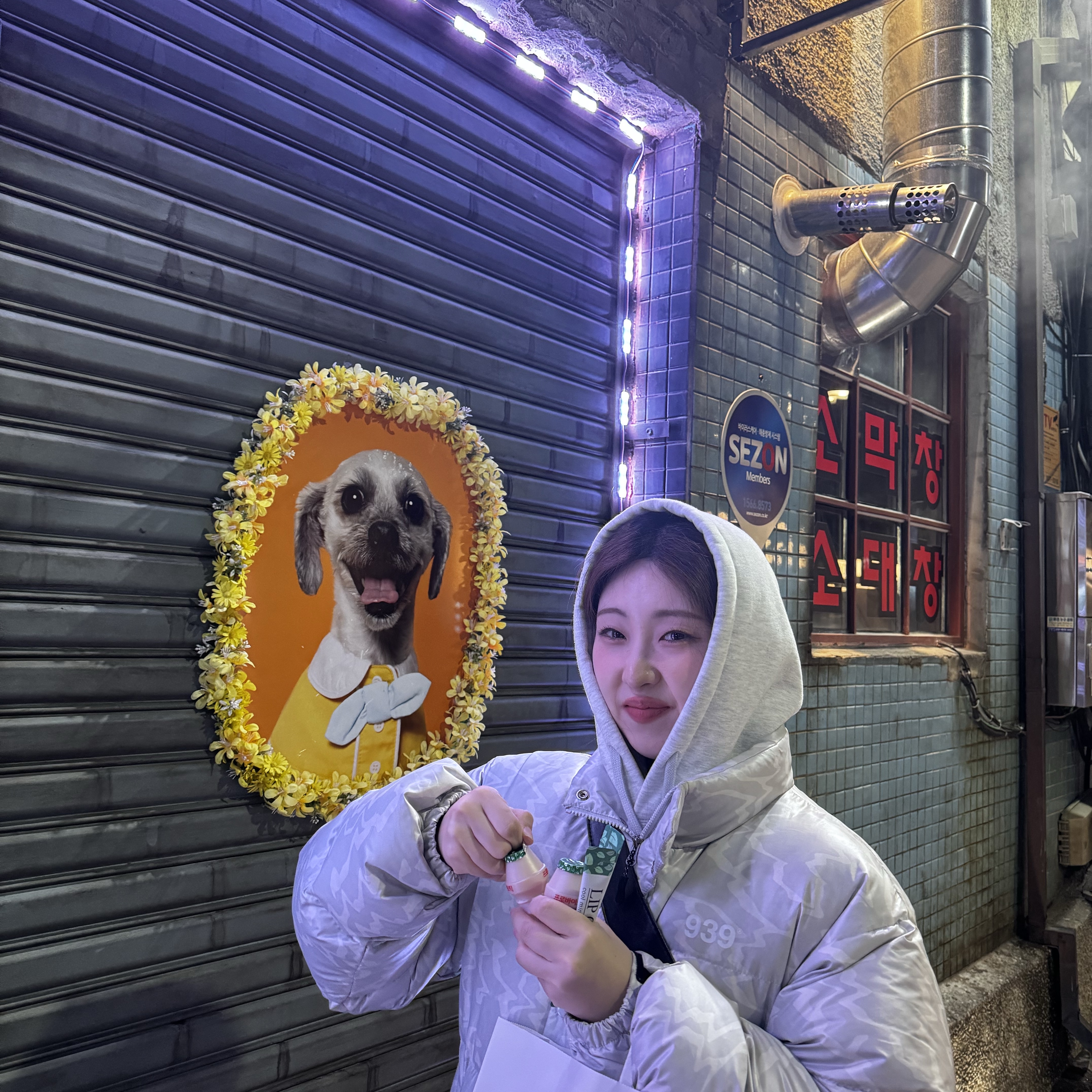 스투시 베이직 스투시 후드 애쉬 헤더 착용 스타일 - 3