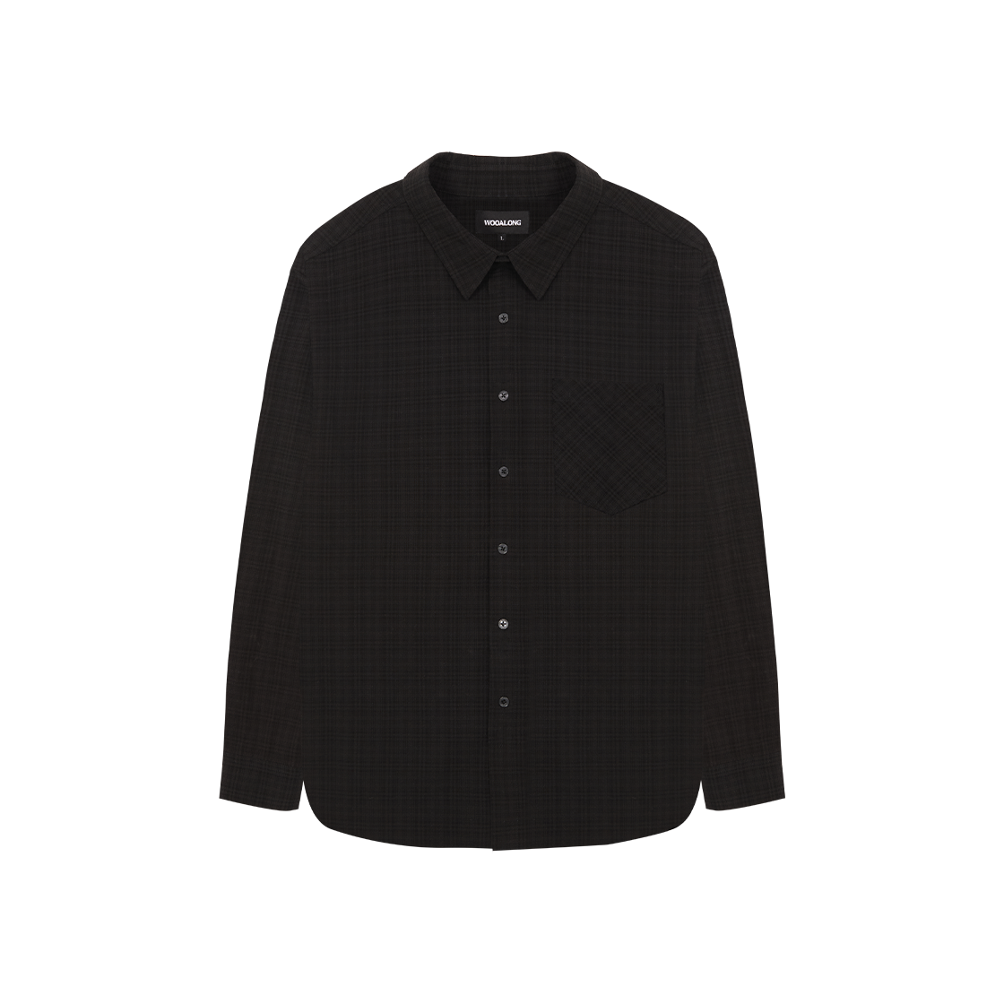 シャツ WOOALONG Tone-on-Tone Check shirt 5FT1521 Tone-on-Tone Check Shirt - NAVY - WOOALONG | 60% - Asian