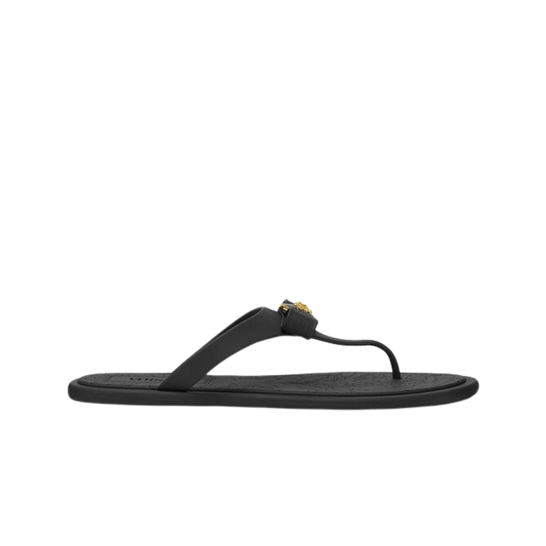 (W) 베르사체 지아니 리본 샌들 블랙 골드((W) Versace Gianni Ribbon Sandals Black Gold)