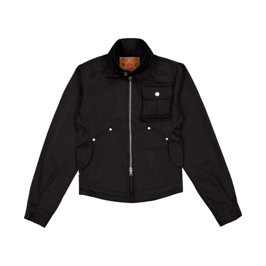 25SS-10(1912510) Full of Ssun Circle Denim Jacket Black