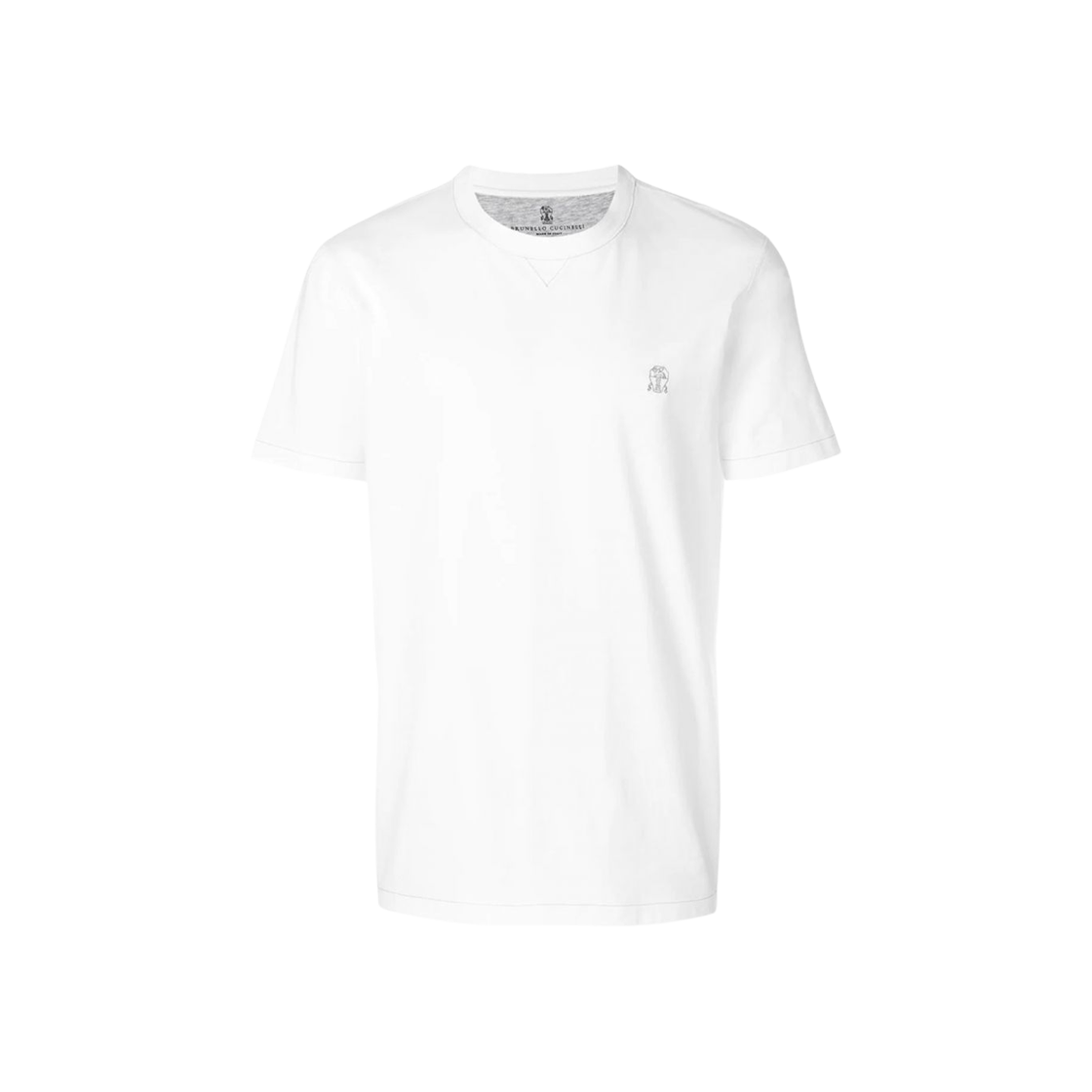 브루넬로 쿠치넬리 크루넥 티셔츠 화이트(Brunello Cucinelli Crewneck T-Shirt White) - 1