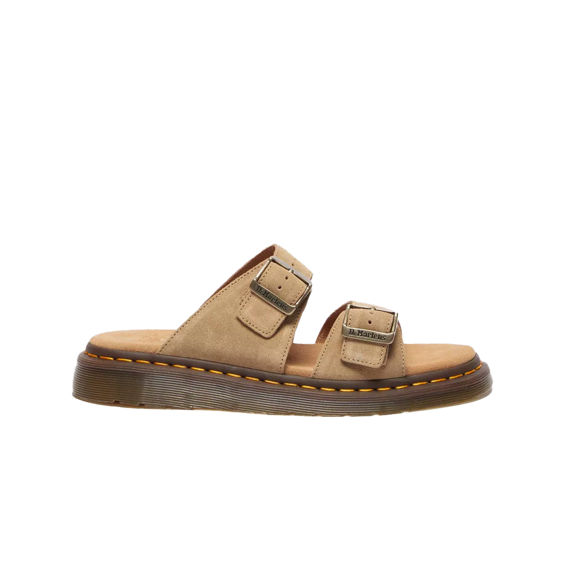 KM5BSOBDR14BG Dr. Martens Josef Suede Slide Sandals Savannah Tan - 25SS