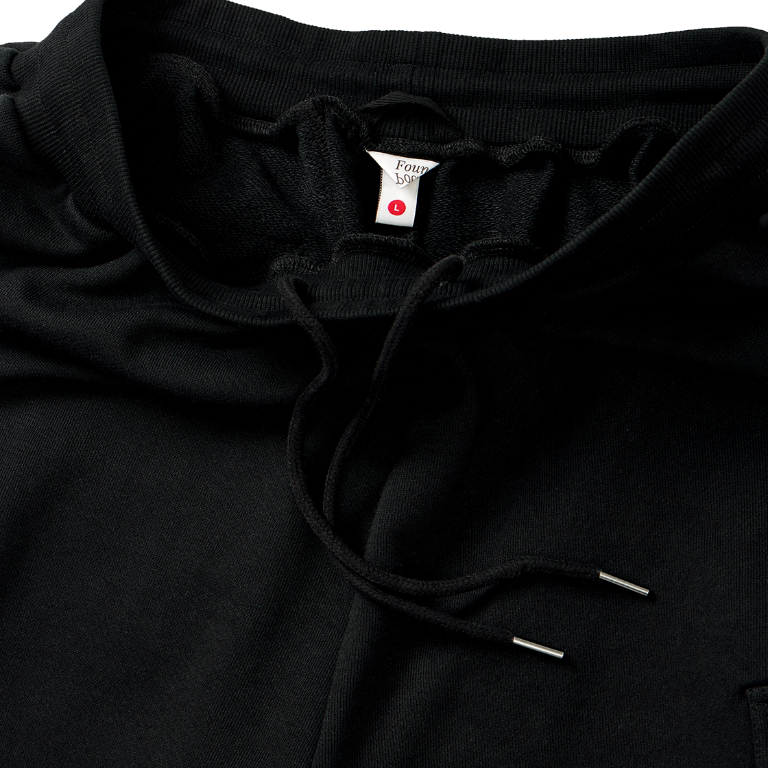 파운드포켓 와이드 스웻 쇼츠 블랙(Found Pocket Wide Sweat Shorts Black) - 3