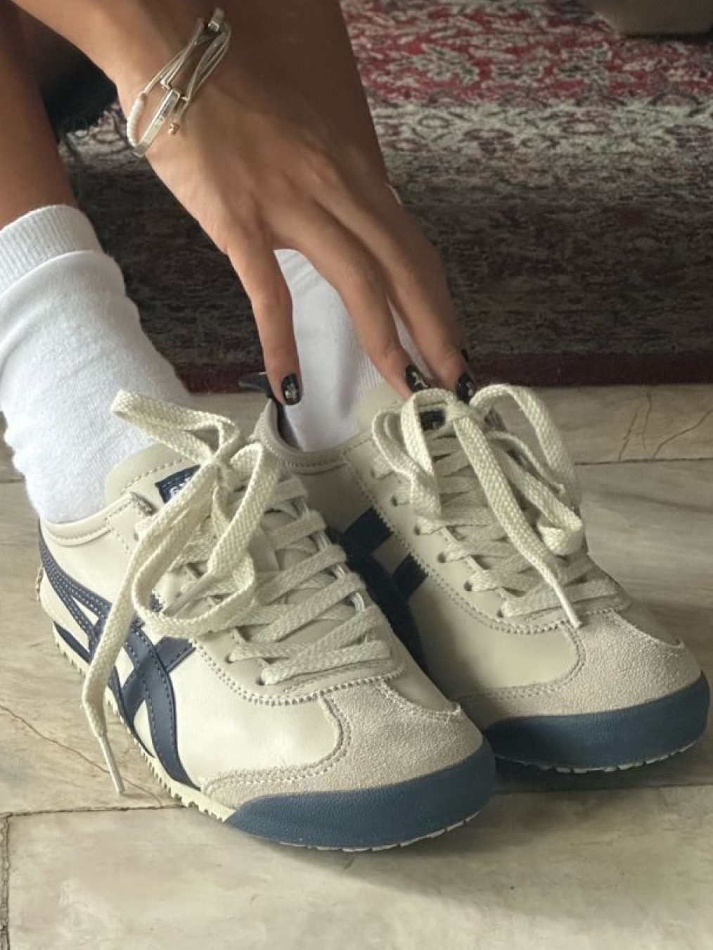 Onitsuka Tiger Mexico 66 Birch Green, Onitsuka Tiger Mexico 66 SD Cream Black 착용 스타일 - 9