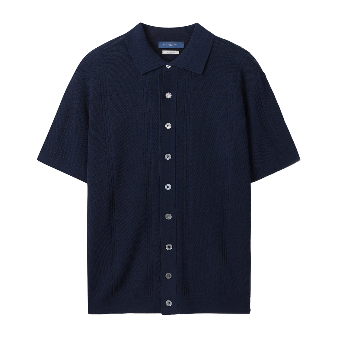 시리즈 패턴 칼라 가디건 네이비(Series Pattern Collar Cardigan Navy) - 1