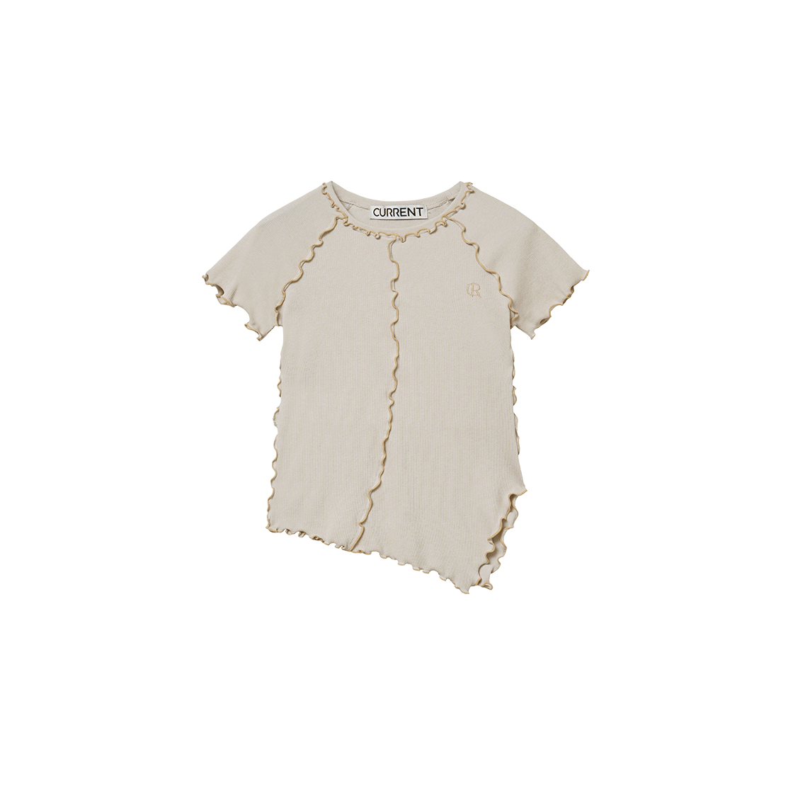 커렌트 져지 립탑 아이보리(Current Jersey Lip Top Ivory)