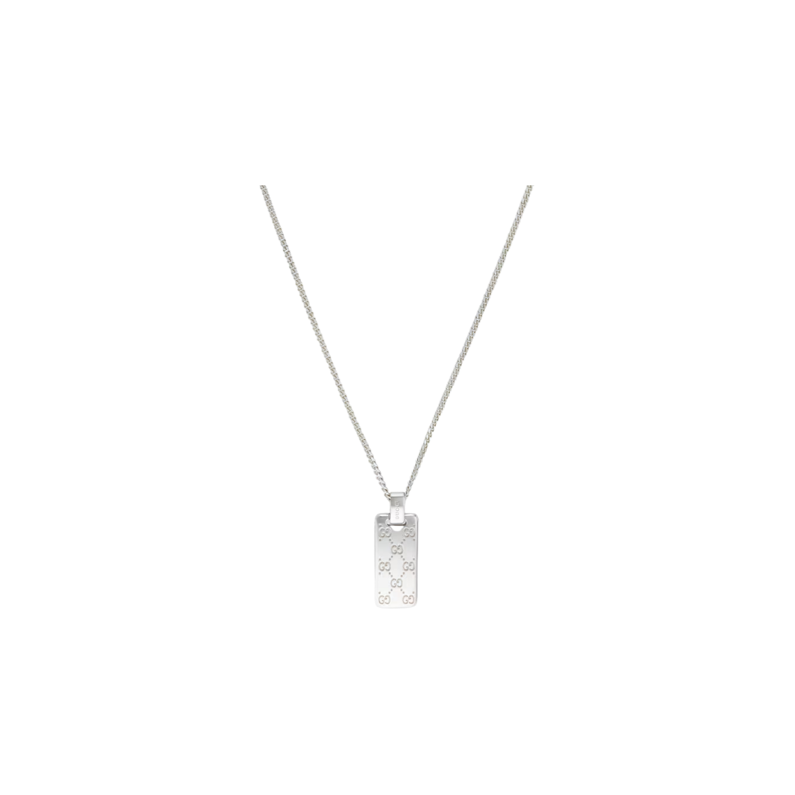 구찌 GG 태그 시그니쳐 네클리스 925 스털링 실버(Gucci GG Tag Signature Necklace 925 Sterling Silver) - 1