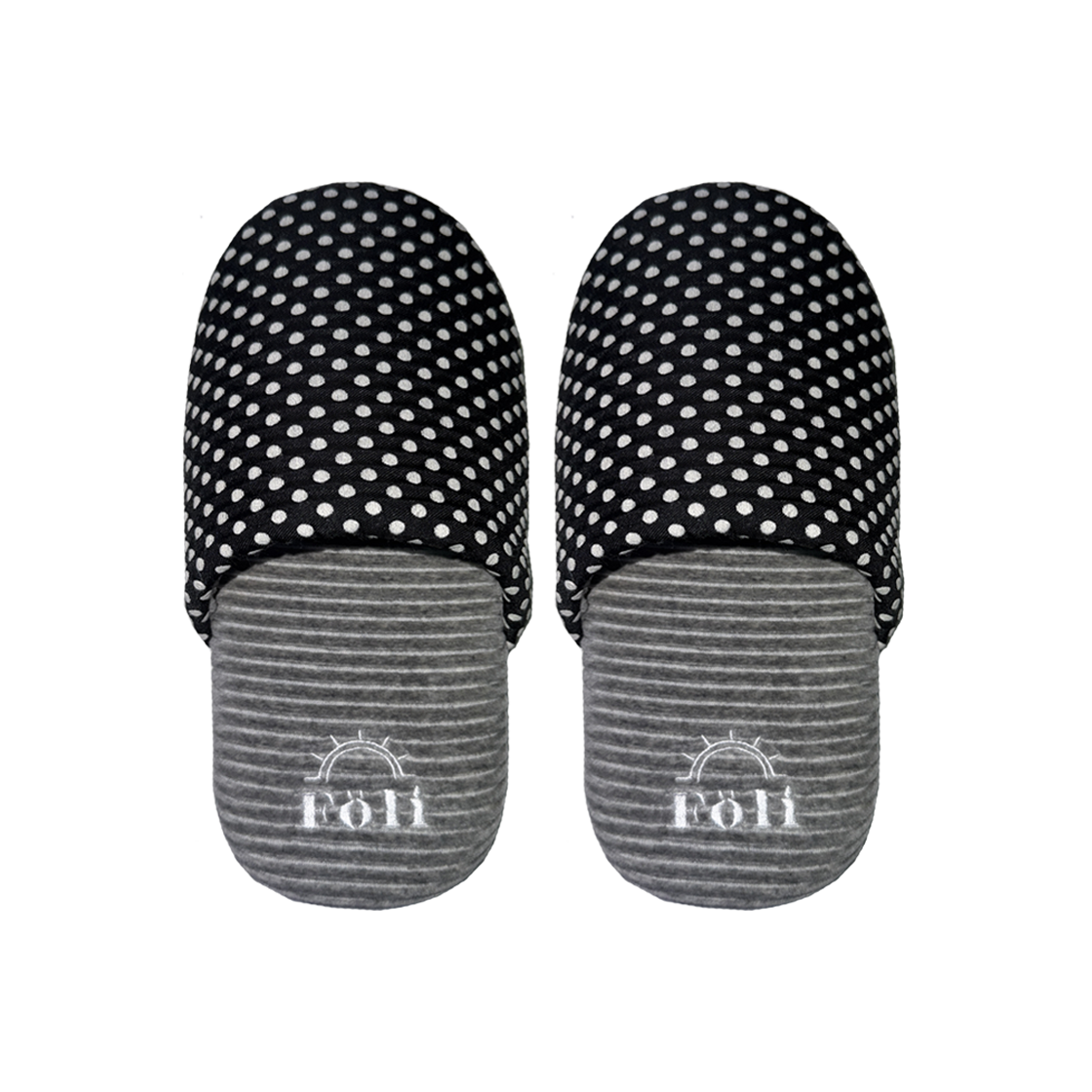 폴리 폴카 도트 룸슈즈 블랙(Foli Polka Dot Room Shoes Black)