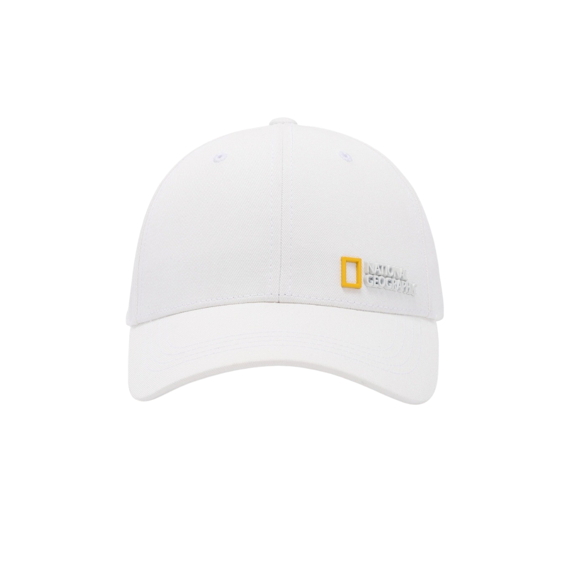 N255AHA520010 National Geographic Metal Logo Cap White