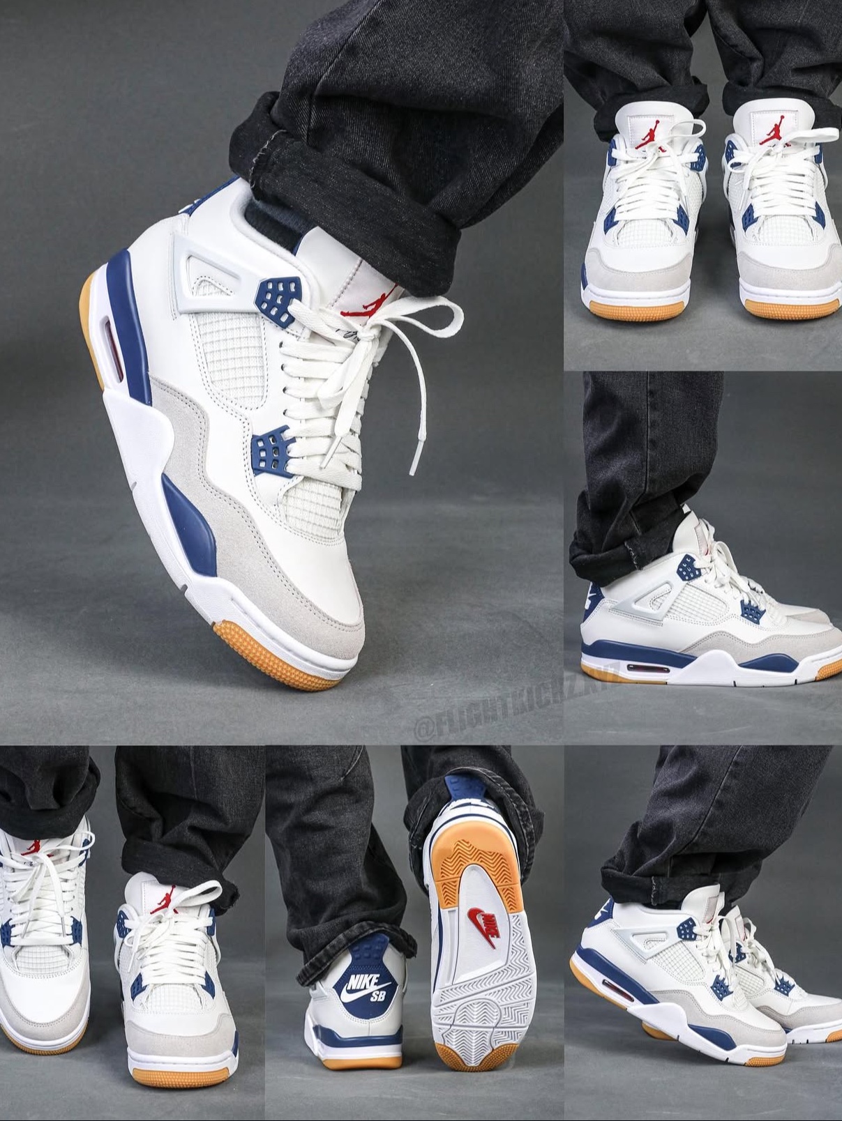Jordan 4 x Nike SB Retro SP Navy 착용 스타일 - 1