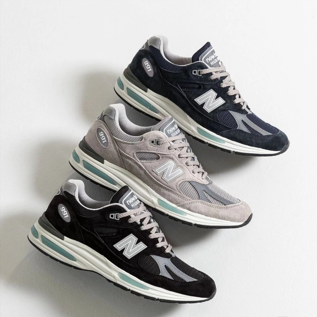 New Balance 991v2 Made in UK Black 착용 스타일