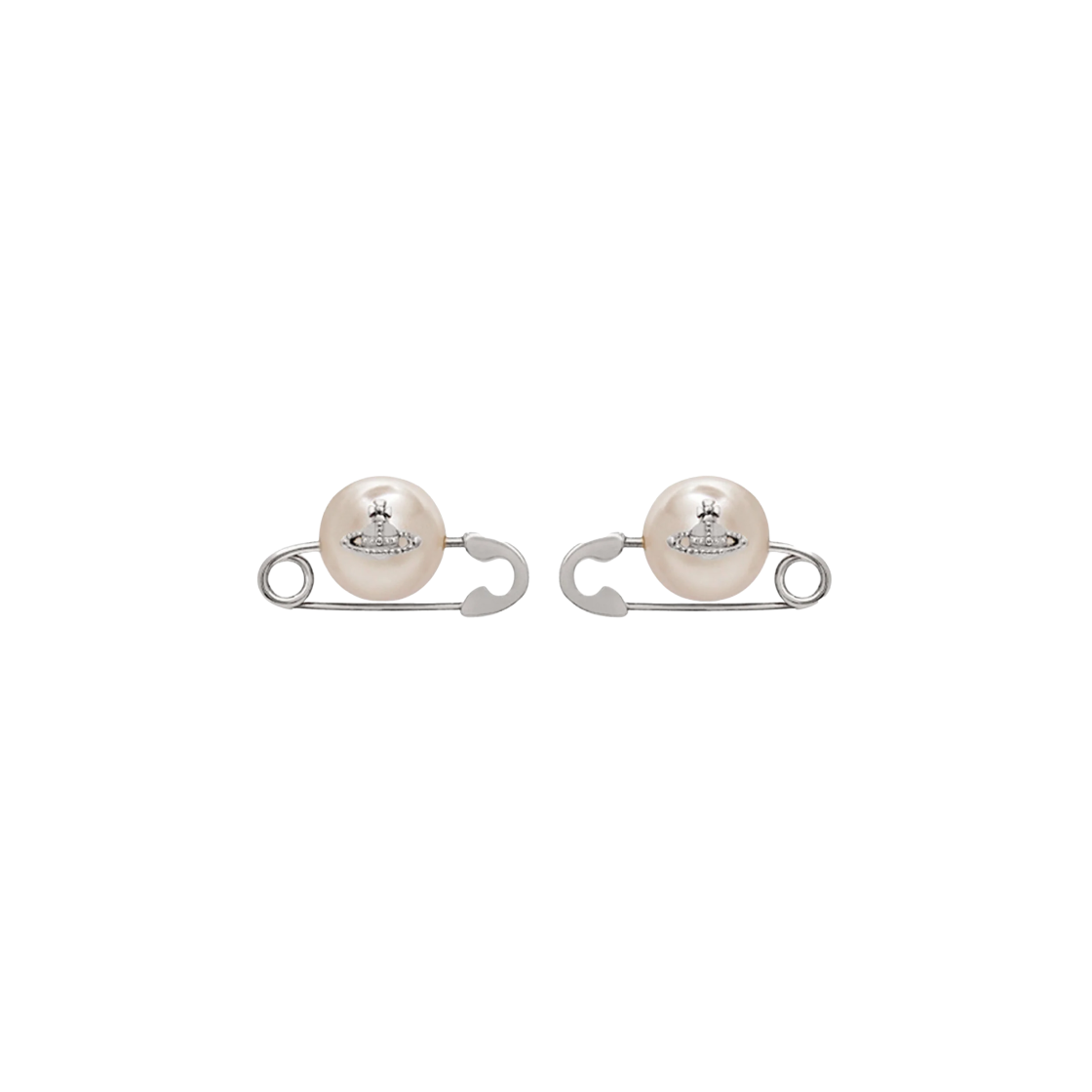 6201035F-02P154 Vivienne Westwood Jordan Pearl Earrings Platinum