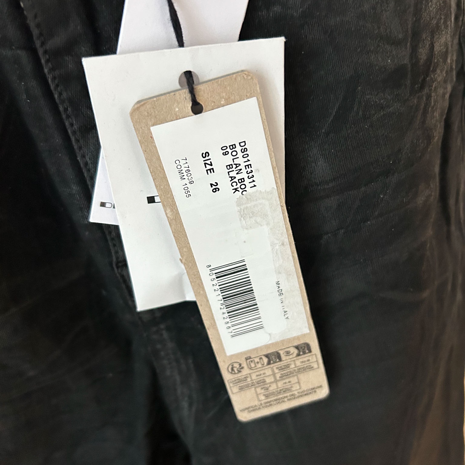 (W) Rick Owens Drkshdw Bolan Bootcut Overdyed Foil Stretch Denim Black 착용 스타일 - 2