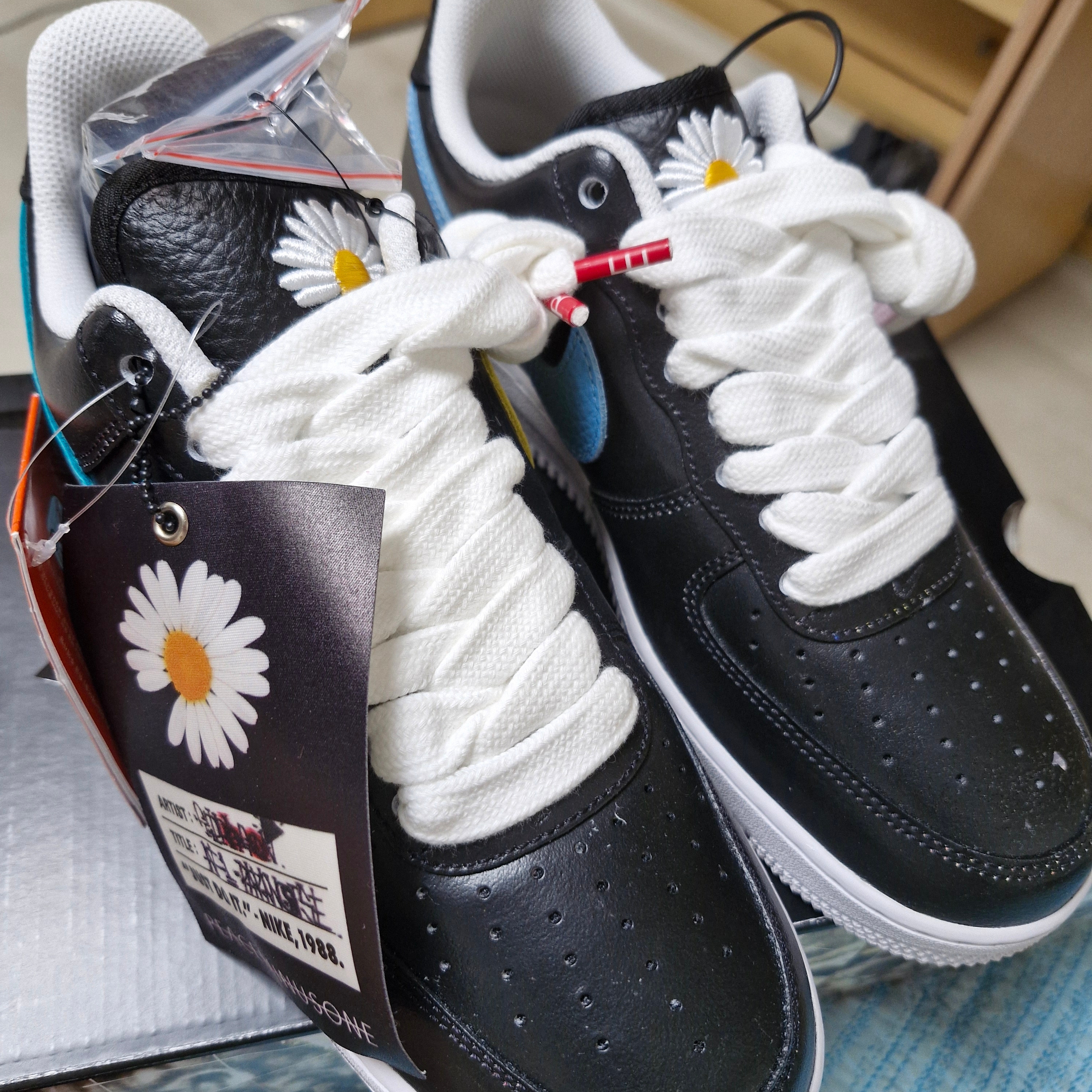 Nike x Peaceminusone Air Force 1 Low Para-Noise 3.0 Black and Multicolor 착용 스타일