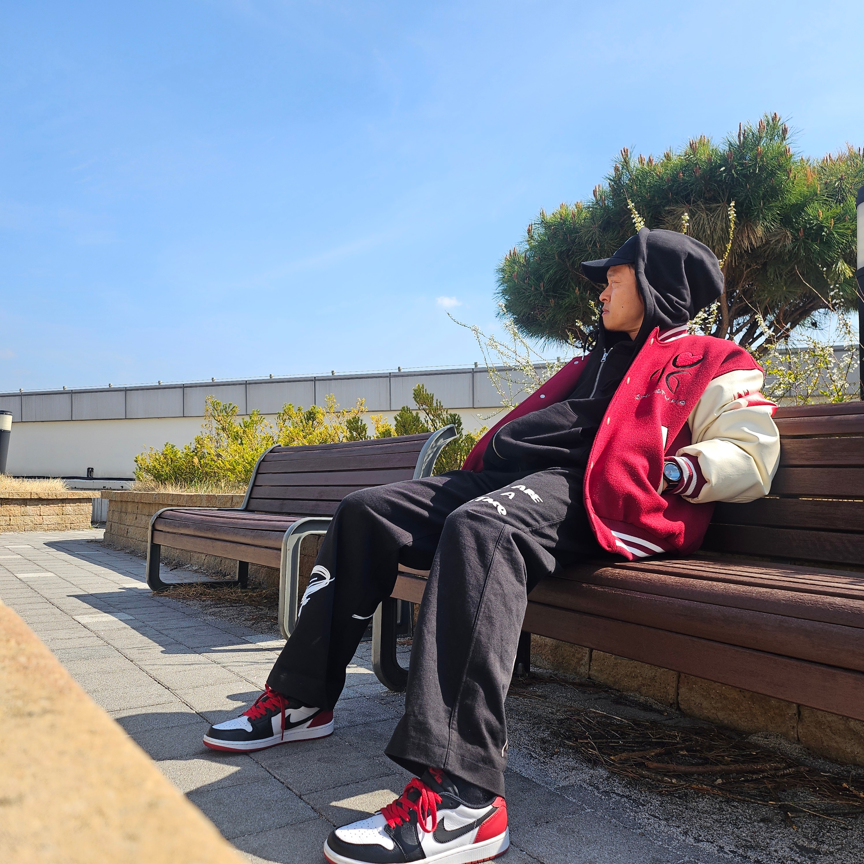 Jordan 1 Retro Low OG Black Toe, Gucci Ghost Ring Silver 9mm 착용 스타일 - 4