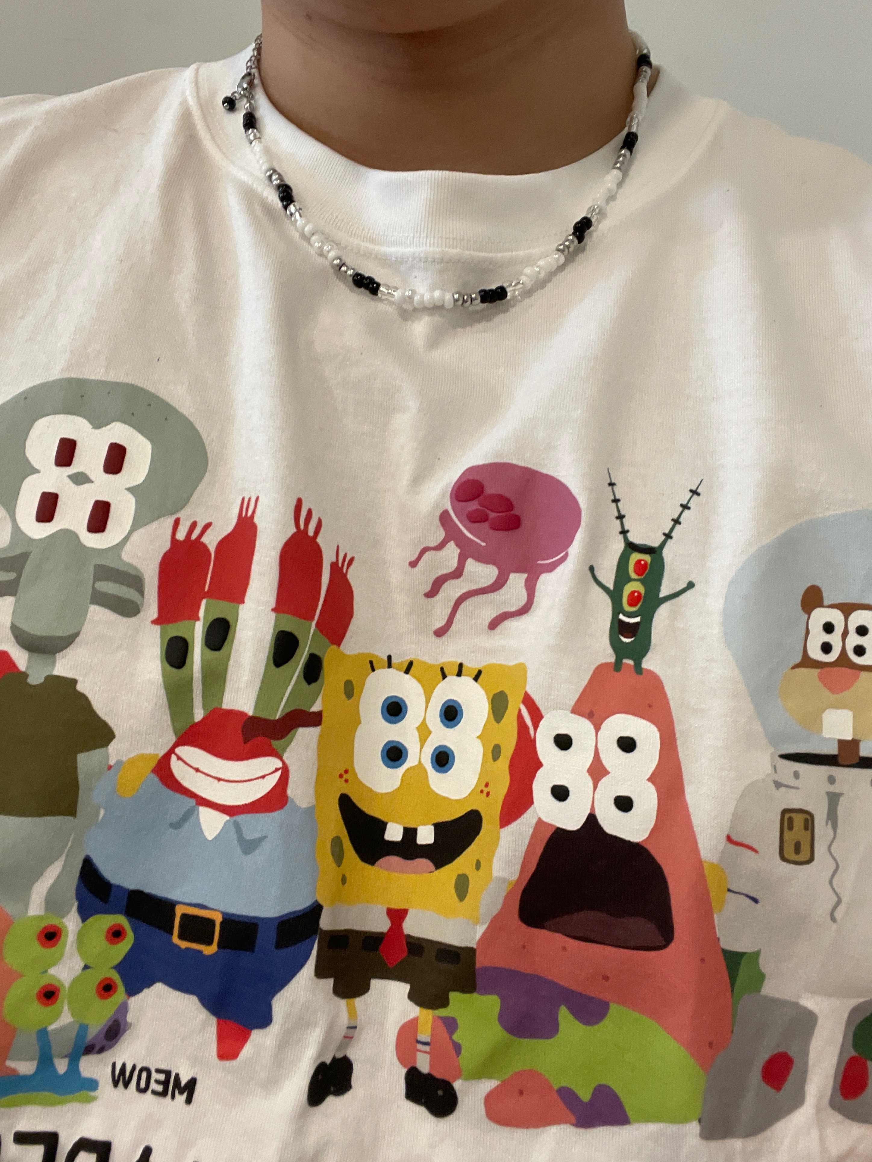 Uniqlo UT x CPFM x SpongeBob Graphic T-Shirt A White - KR 착용 스타일