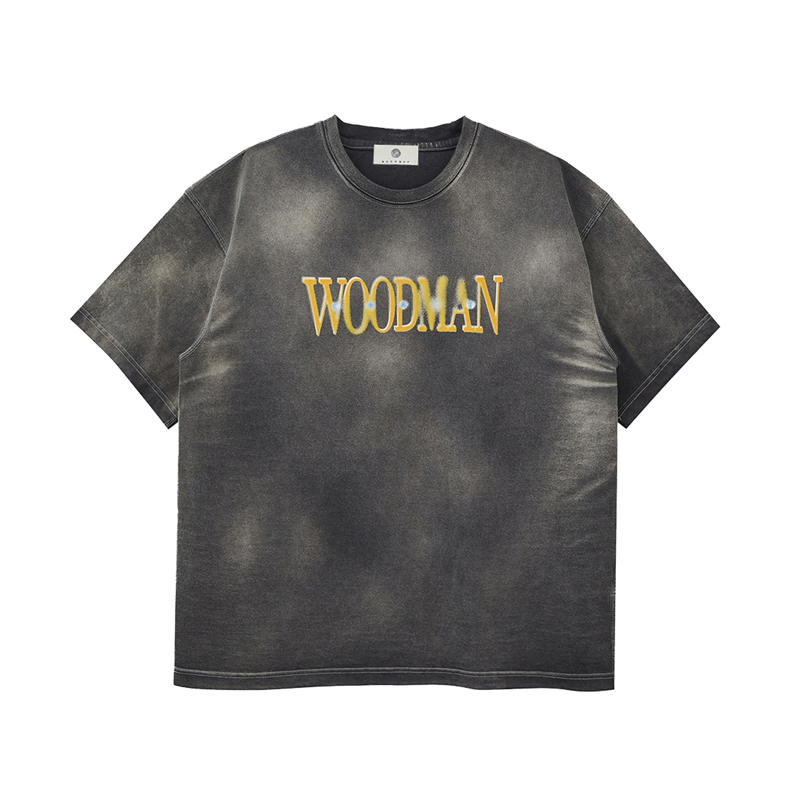 25SSTS02CH Woodman Hard Fade Washing T Shirts Chacoal