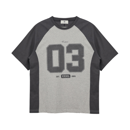 25SSTS01CH Woodman The Third Cubic Raglan T Shirts Chacoal