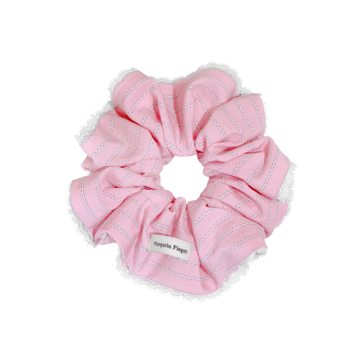 MF2514HB002CPKFR Margarin Fingers Striped Lace Scrunch Pink