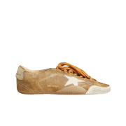 Golden Goose True-Star Suede White Star Heel Tab Platinum Tobacco
