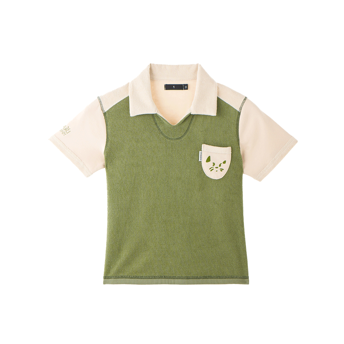 사파리스팟 우먼 1/2 캐시 앤 브룩 타월 티셔츠 올리브