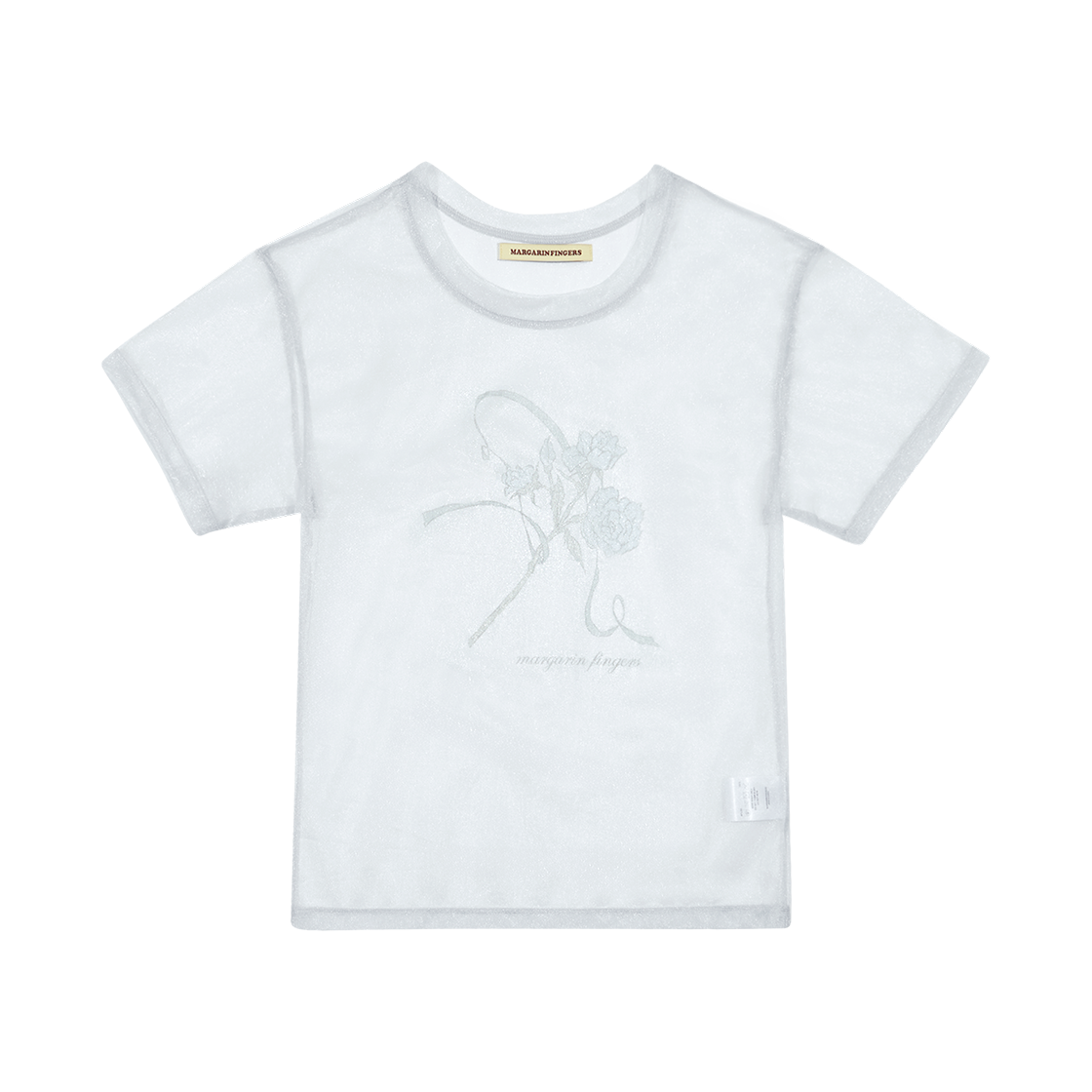 MF2514TS002CLBFR Margarin Fingers Rose Mesh T-Shirt Light Blue